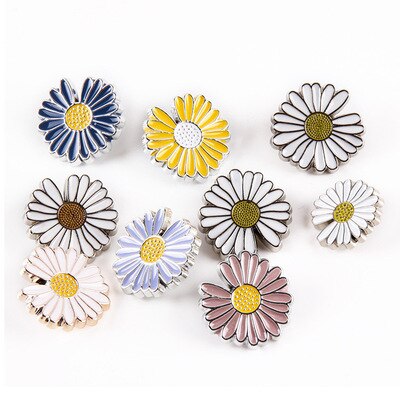 Botones pequeños en forma de Margarita de 25mm, botones de flor de sol, botón de resina para Metarl para ropa, abrigo, suéter, accesorios DIY: mix color