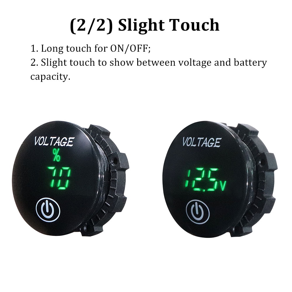 DC 12 V-24 V DIY Auto LED Digital Volt meter Kits Motorrad ATV Boot Spannung Meter Power Panel voltmeter Monitor Mit Touch Schalter