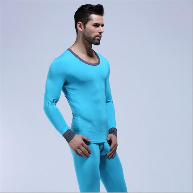 Nowy zestaw kalesonów męskich WJ lycra bawełna męski legging jesienno-zimowa bielizna termiczna zestaw kalesonów 5 kolorów M L XL