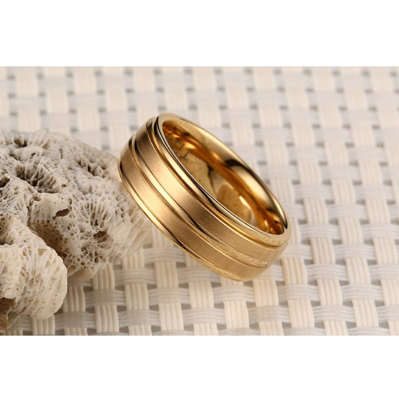 Vnox de Carbure de Titane Hommes Anneau De Mariage Anneaux 8mm USA Taille Gravé "Titanium"