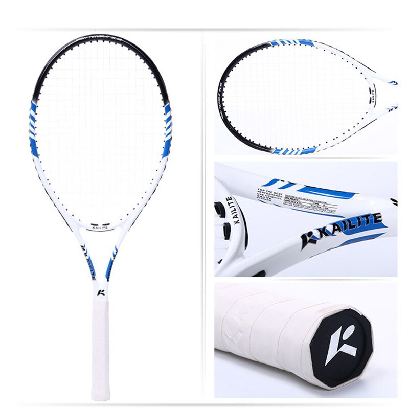 Brand Carbon Tennis Racket Racquet Raquete Carbon Fiber Handle with Strong Flexible Tennis String