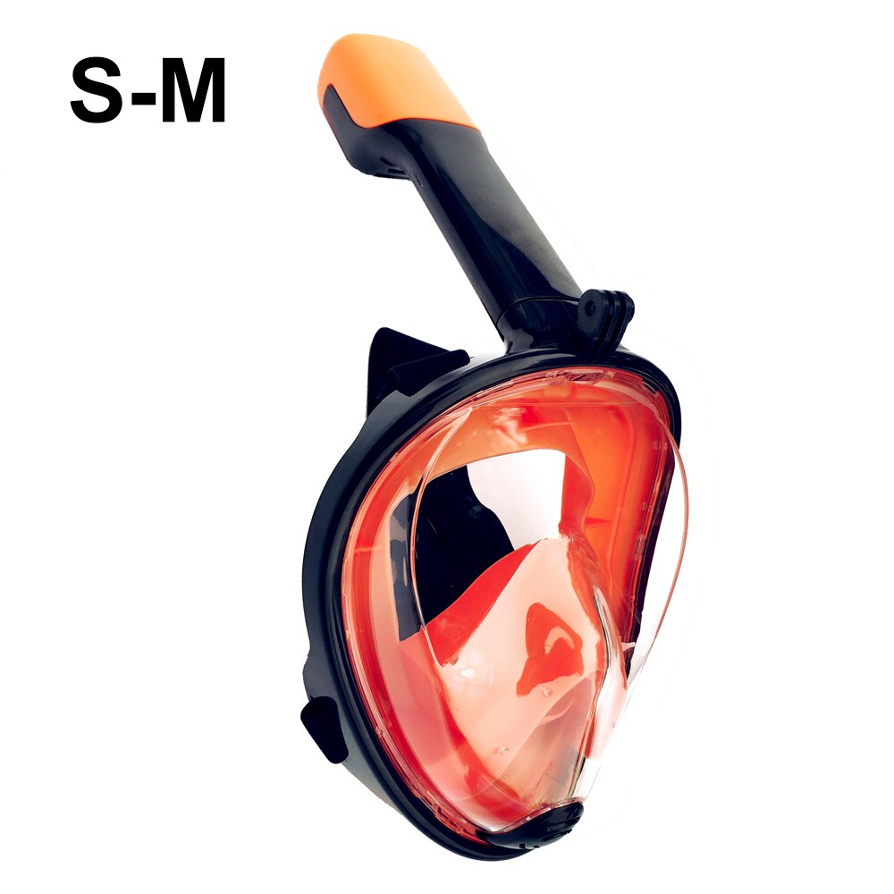 Máscara de buceo de nariz suave, máscara de buceo de cara completa, Gasbag de una pieza, máscara de buceo antiniebla para niños y adultos: New Color 04 S-M