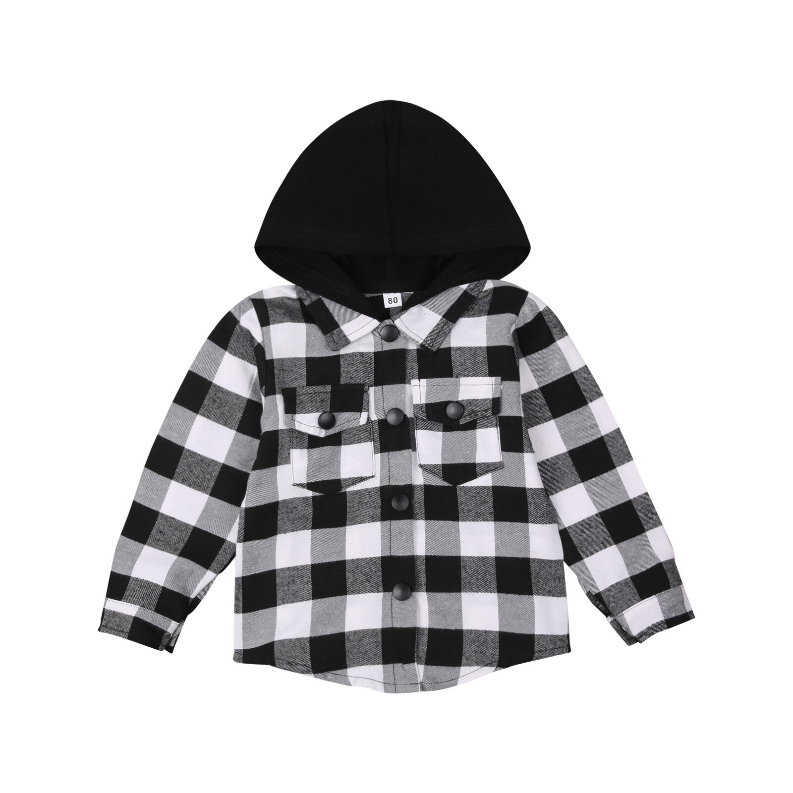 Baby Jongens Meisjes Shirts Button-Down T-shirt Denim Romper Peuter Lange Mouwen Plaid Top 0-7T: C / 2-3 Years