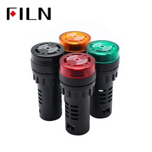 Som intermitente e som e luz do flash dispositivo de alarme buzzer ED16-22SM 22 MM 12 V 24 110 V 220 v v.
