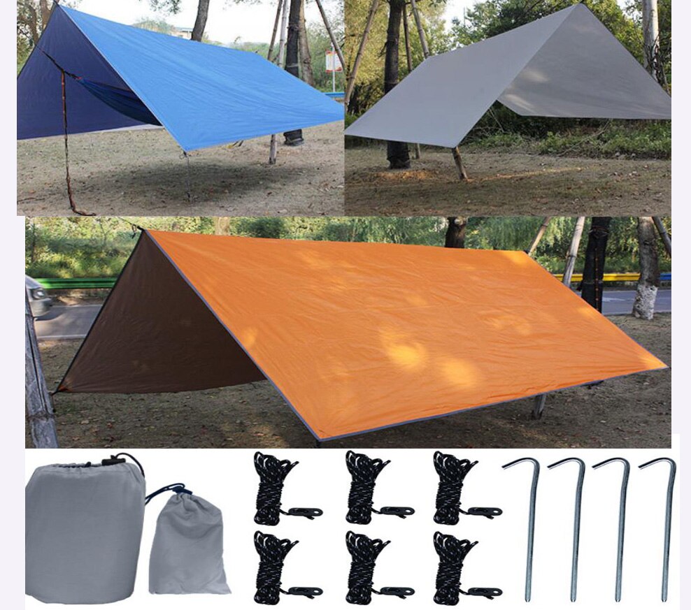 3x3m toldo refugio para el sol playa exterior Camping jardín toldo sombrilla hamaca lluvia mosca lona impermeable carpa sombra