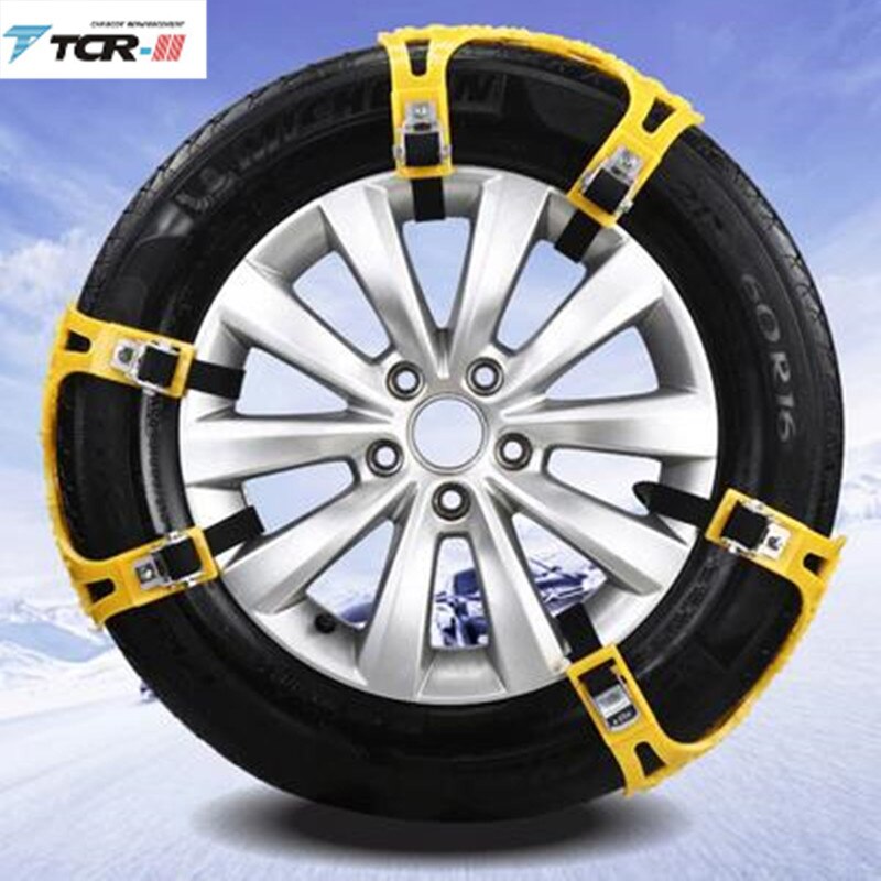 1x TPU de nieve de plástico de las cadenas de púas para neumáticos de coche Universal de neumáticos de invierno seguridad vial de las cadenas de nieve escalada barro suelo antideslizante