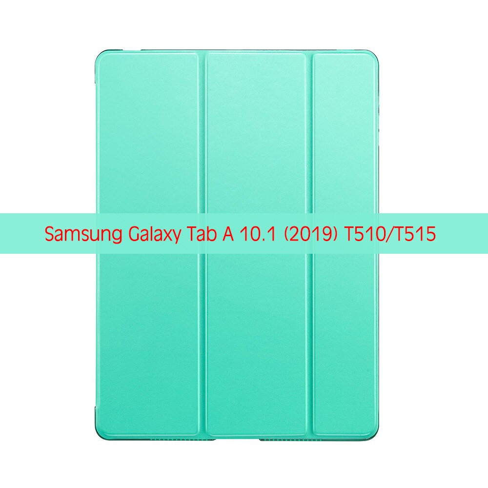 QIJUN Tablet caso para Samsung Galaxy Tab A ) 10,1 pulgadas SM-T510 SM-T515 Funda de la PC de la PU de cuero de cubierta inteligente Auto dormir: Mint