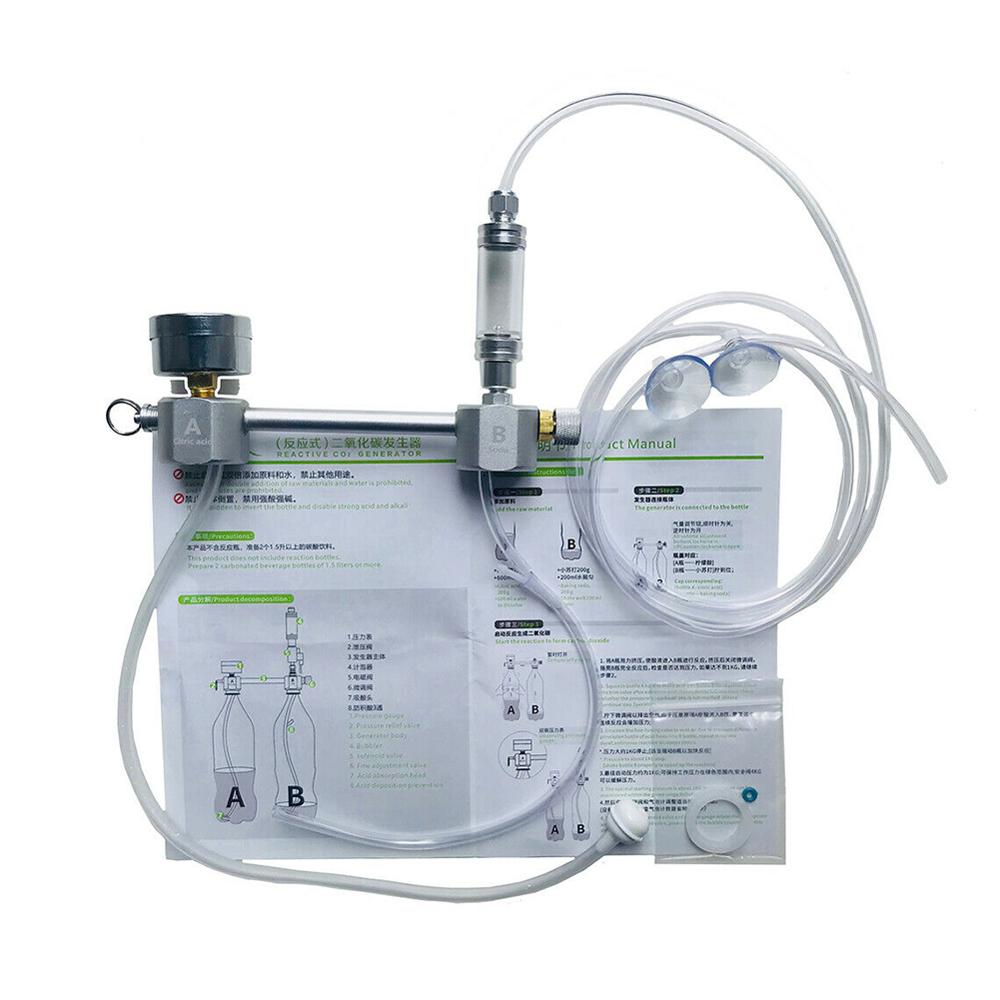 Aquarium CO2 Diffuser Generator System Kit with Valve Bubble Atomizer Solenoid Fish Tank Carbon Dioxide For Plants