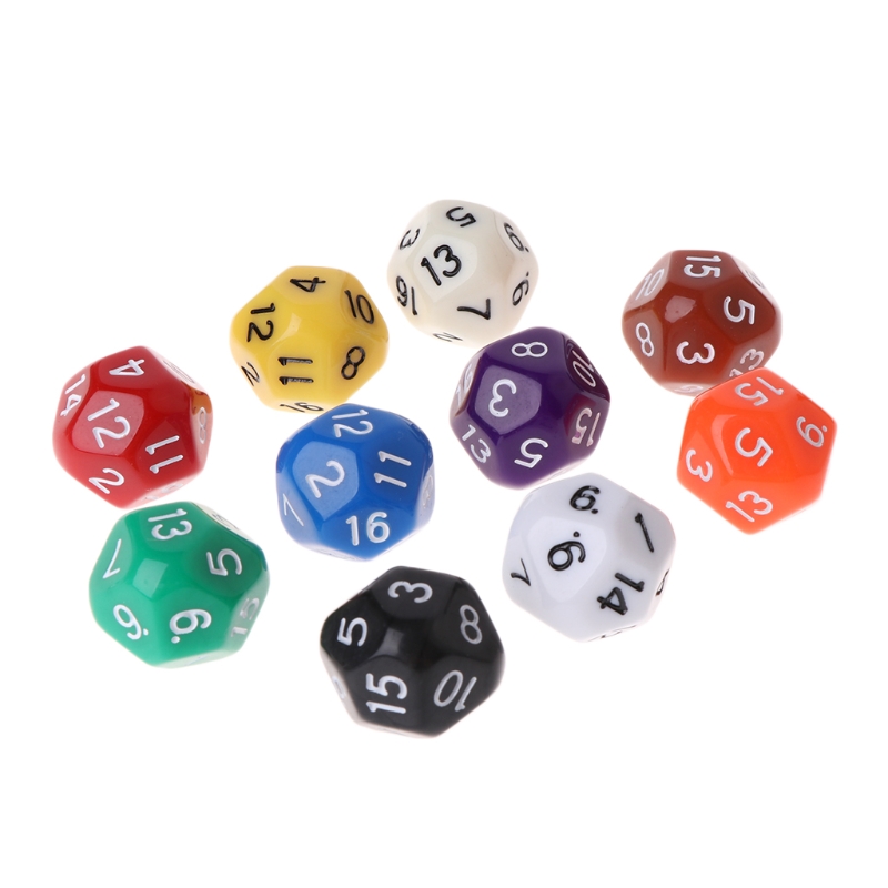 10 stücke 16 Seitige Würfel D16 Polyhedral Würfel Für Tisch Spiele