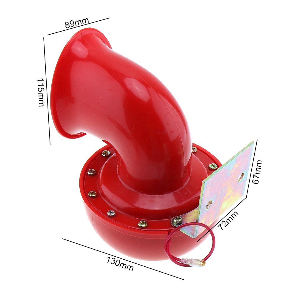 12V 115dB Red Portable Bull Horns Electric Raging Bull Air Horn Multi-tone and Claxon Horns for Car Truck Motorcycle Boat