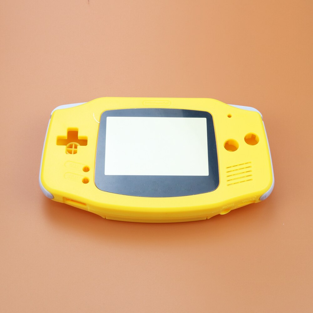 Full set housing shell cover case w/conductive rubber pad buttons+Screen Lens Protector for GameBoy Advance for GBA console: E