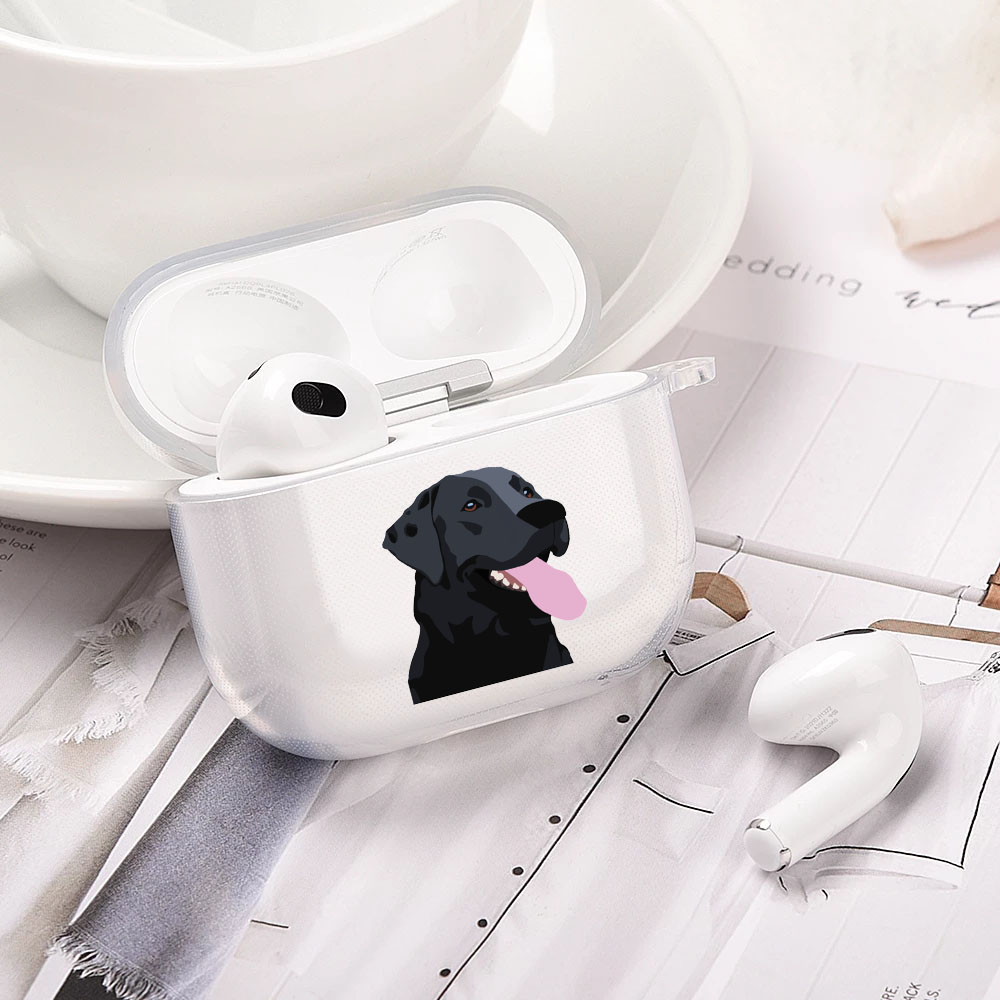 Cute Dog Labrador Retriever Airpod Cases 3 for 2 1 Pro Pods Gen Air Pods Pro Cover Lovely Pet Earphone Cartoon Box Coque
