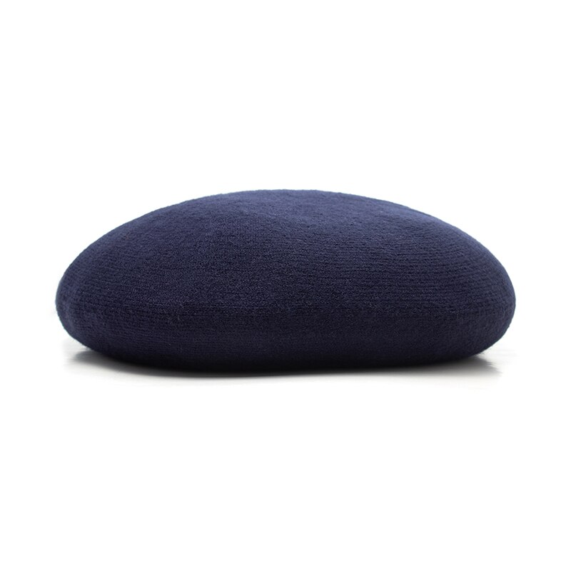 Cappello berretto Donna Artista Francese di Lana Caldo Inverno berretto della Protezione Del Cappello Vintage ▾ Della Ragazza Berretto Pianura Cappelli di colore Solido Elegante Della signora berretti invernali: marina militare
