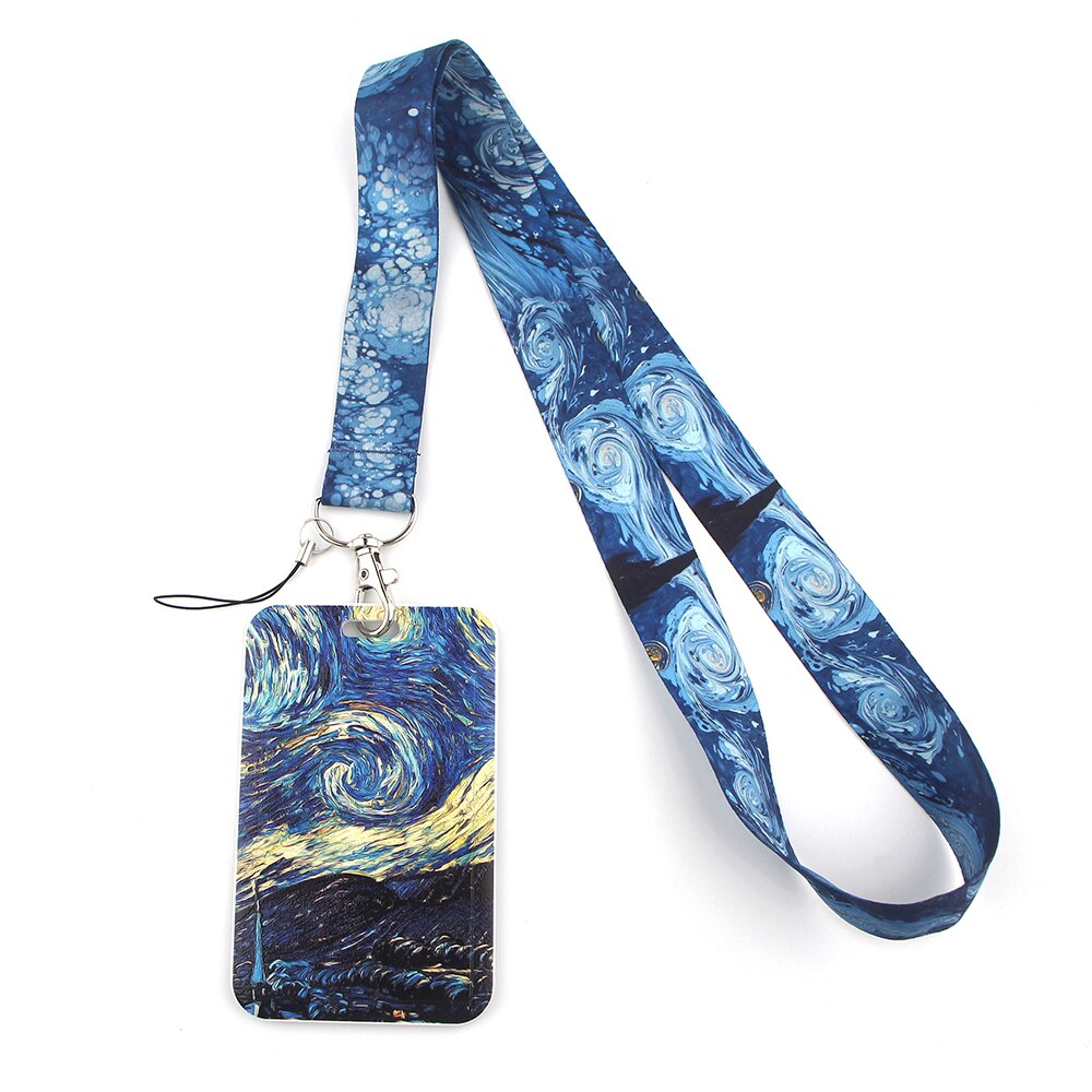 CB110 Art Painting Keychain Lanyard For Key Neck Strap ID Card Badge Holder Cell Phone Hanging Rope Keyring Belt Strap: 3