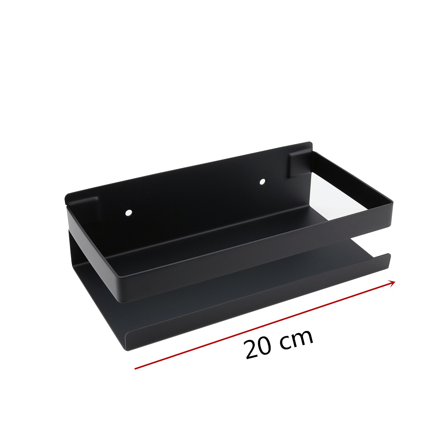 Badkamer Hradware Accessoires 20-50Cm Moderne Matte Black Badkamer Hoek Planken Keuken Wandplank Douche Shampoo Magazijnstelling: Black  20cm