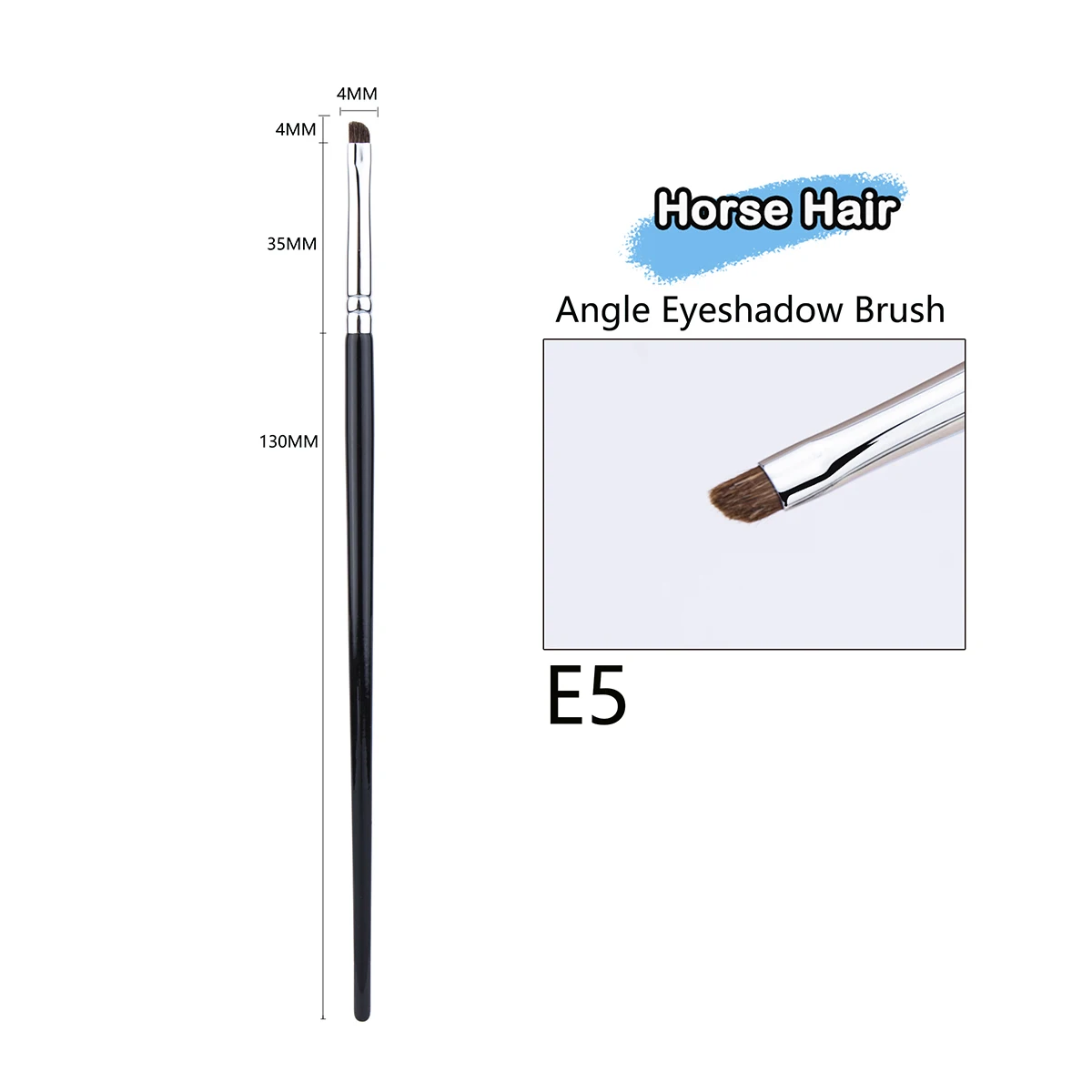 Pequeños pinceles de maquillaje Smoky Liner, delineador de ojos, brocha para difuminar, brocha de maquillaje para difuminar, pelo de caballo, sombra de ojos, brocha para difuminar: Naranja