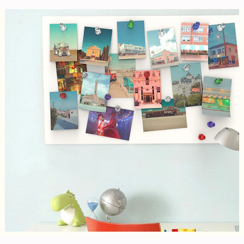 50 Stks/partij Punaise Office Bindtoebehoren Sterke Diy Magneet Whiteboard Push Pin Koelkast Stickers Label Vaste Sticker