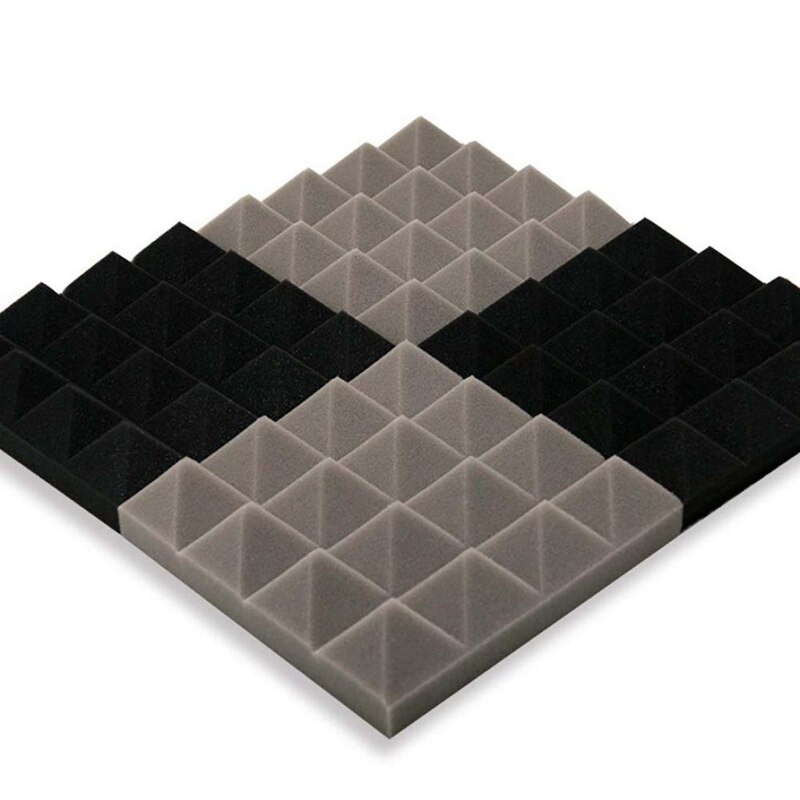 25x25x5cm à prova de som esponja, painel de espuma acústica parar absorção estúdio ktv som para decoração casa arte quarto banheiro sala estar
