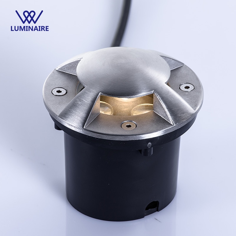 Vw led underjordisk lys  ip67 3w rustfritt stål inngrengslampe 85-265v uplight hagestien dekorasjon utendørs bakken lys