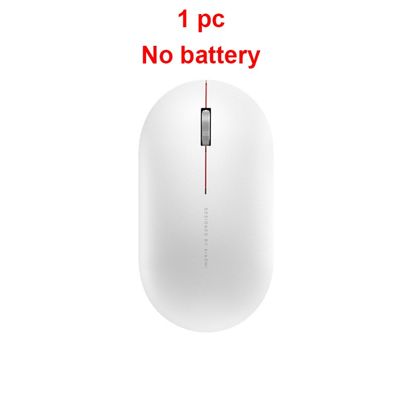 Originele Xiaomi 2.4Ghz Draadloze Muis 2 Wifi 1000Dpi Optische Draagbare Muizen Gestroomlijnde Vorm Voor Pc Laptop Notebook Kantoor game: 1PC White