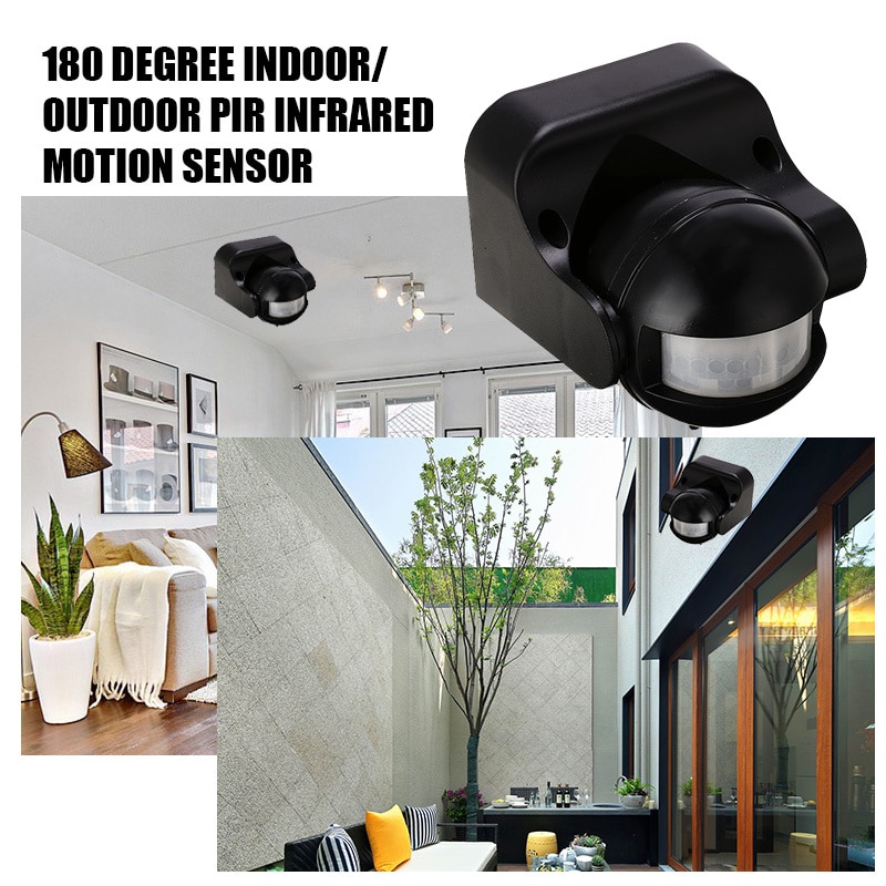 220v 300w bevegelsessensor bevegelsesdetektor automatisk infrarød pir sensor sikkerhet 180 gradere roterende utendørs lysbryter
