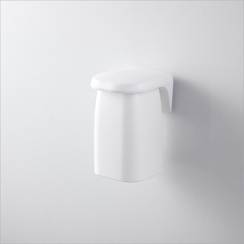 Magnetische badkamer gorgel tandenborstel bekerhouder muurbevestiging anti-stof aftapbeker badkamerbeker huishoudelijke producten: Wit