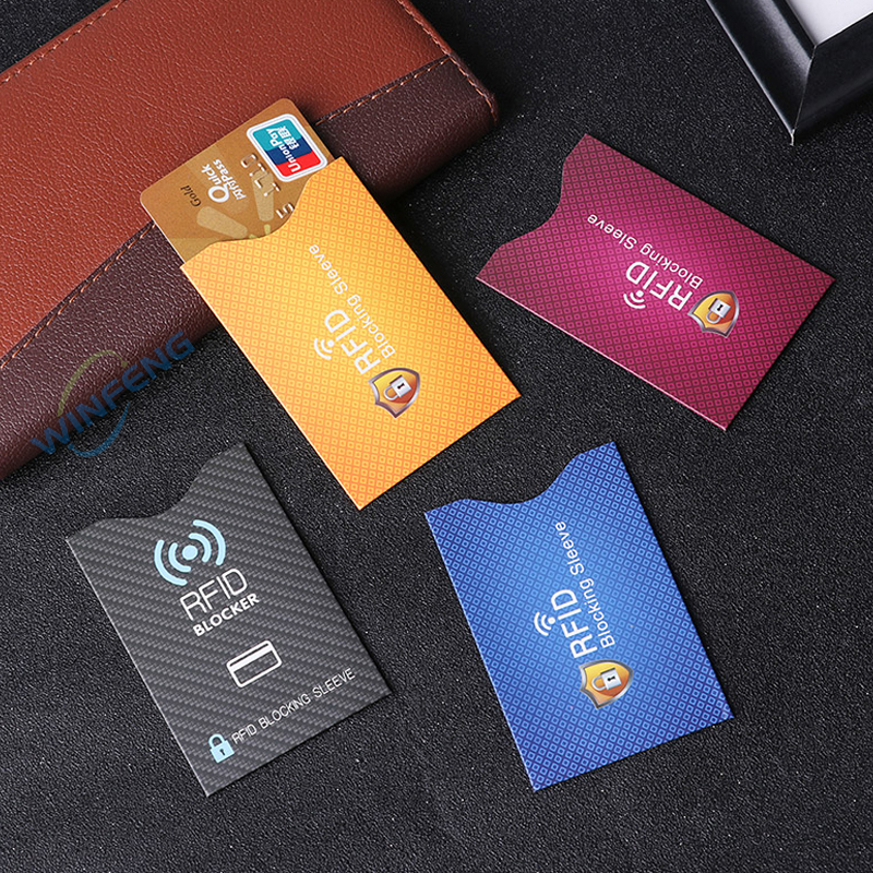10Pcs Anti-Scan Karte Ärmeln Kredit NFC RFID Blocking Karte Schutz Anti-magnetische Aluminium Folie Tragbare Bank karte Halter