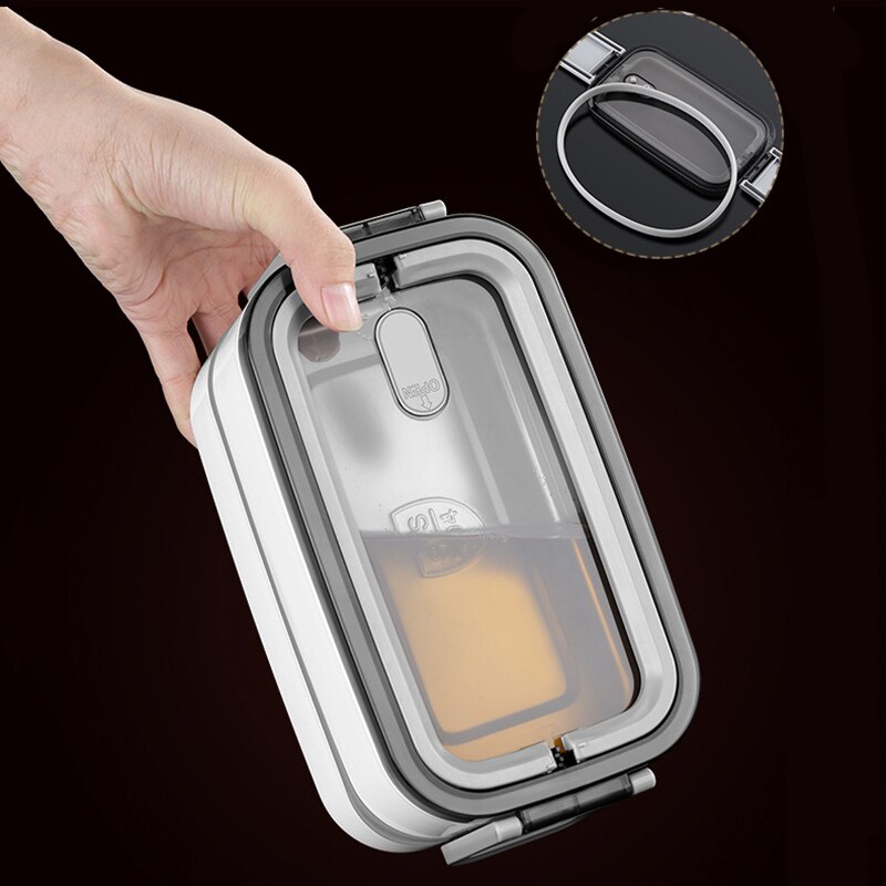 Lunch Box for Kids 304 Stainless Steel Bento Box Office Worker Microwae Heating Food Container Leakproof Food Storage Box