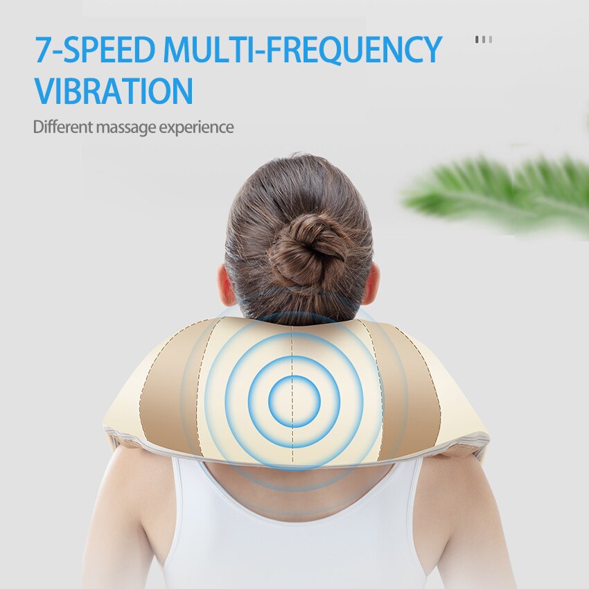 Electrical Massage Shiatsu Back Shoulder Body Neck Massager Multifunctional Shawl Infrared Heated Kneading Car Home Massager