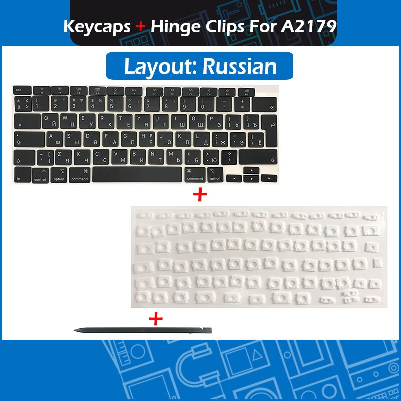 Laptop A2179 Azerty Keycaps Schaar Clips Set Voor Macbook Air Retina 13 "A2179 Toetsen Scharnieren Toetsenbord Reparatie Emc 3302