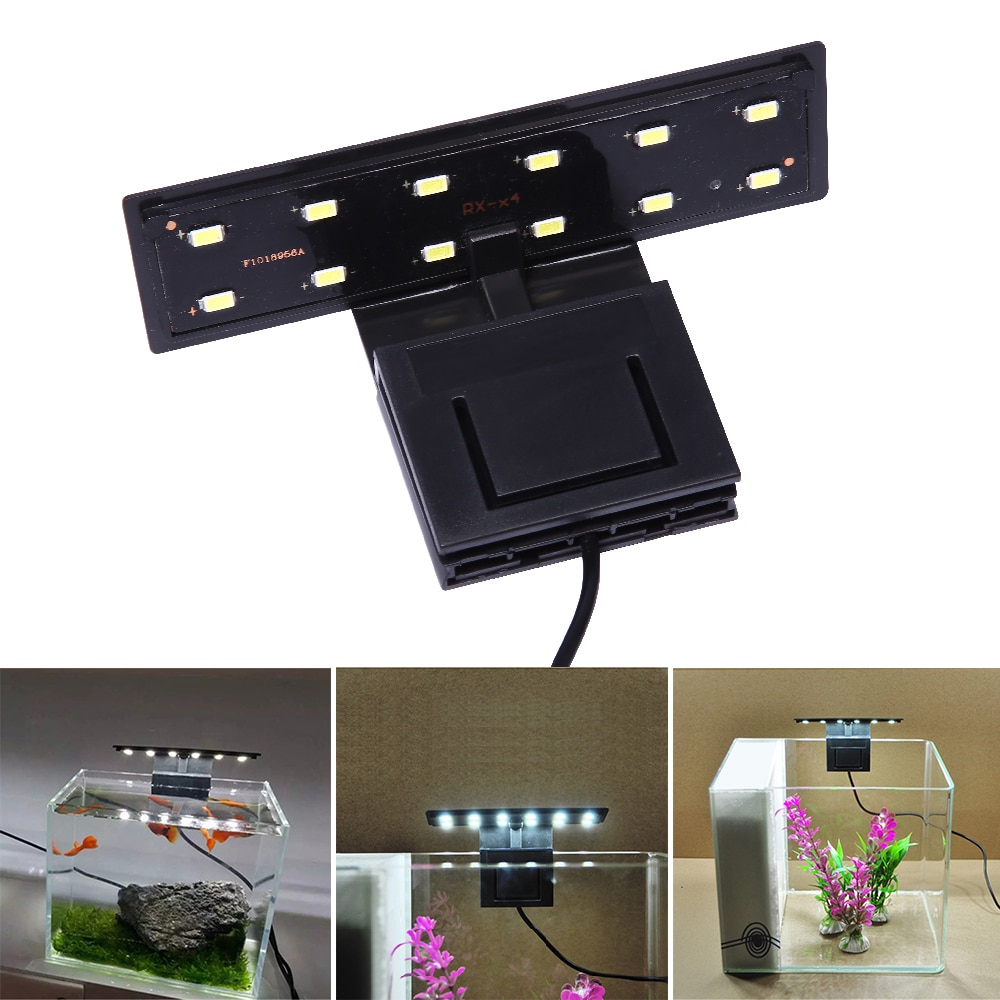 220V 6W LED Aquarium Light Fish Tank 5730 LED Light Aquatic Plant Grow Lighting Waterproof Clip-on Lamp EU Plug#