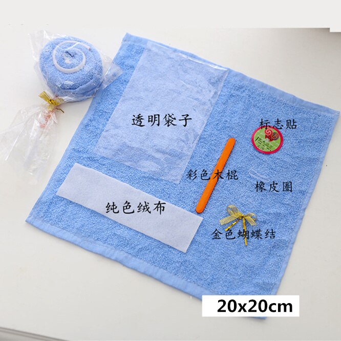 100 stücke Kuchen Handtuch Bunte Süßigkeiten Kreative Party Handtücher Mikrofaser Stoff SchöNe Handtuch Mini Lutscher Handtuch hochzeit Dekor