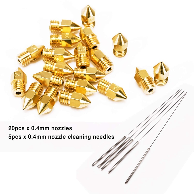 3D Printer Nozzle MK8 Extruder Nozzle for Makerbot Creality CR-10 Ender 3 5