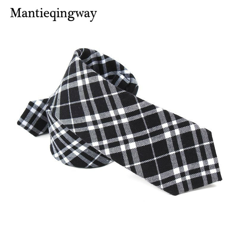 Corbatas de lazo a cuadros de 6cm estilo inglés para hombres y mujeres corbatas para boda Formal Wear Business Suit corbatas de algodón flaco