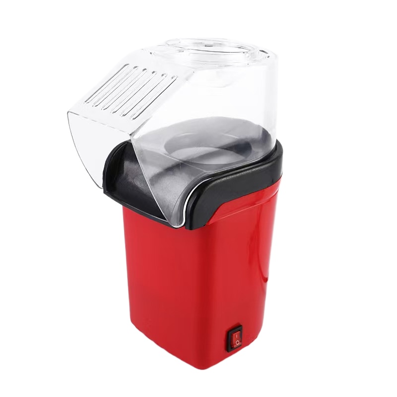 Electric Portable Popcorn Maker Fully Automatic Home Popcorn Popper Air Popcorn Machine Healthy No Oil Mini Popcorn Maker: Red / EU