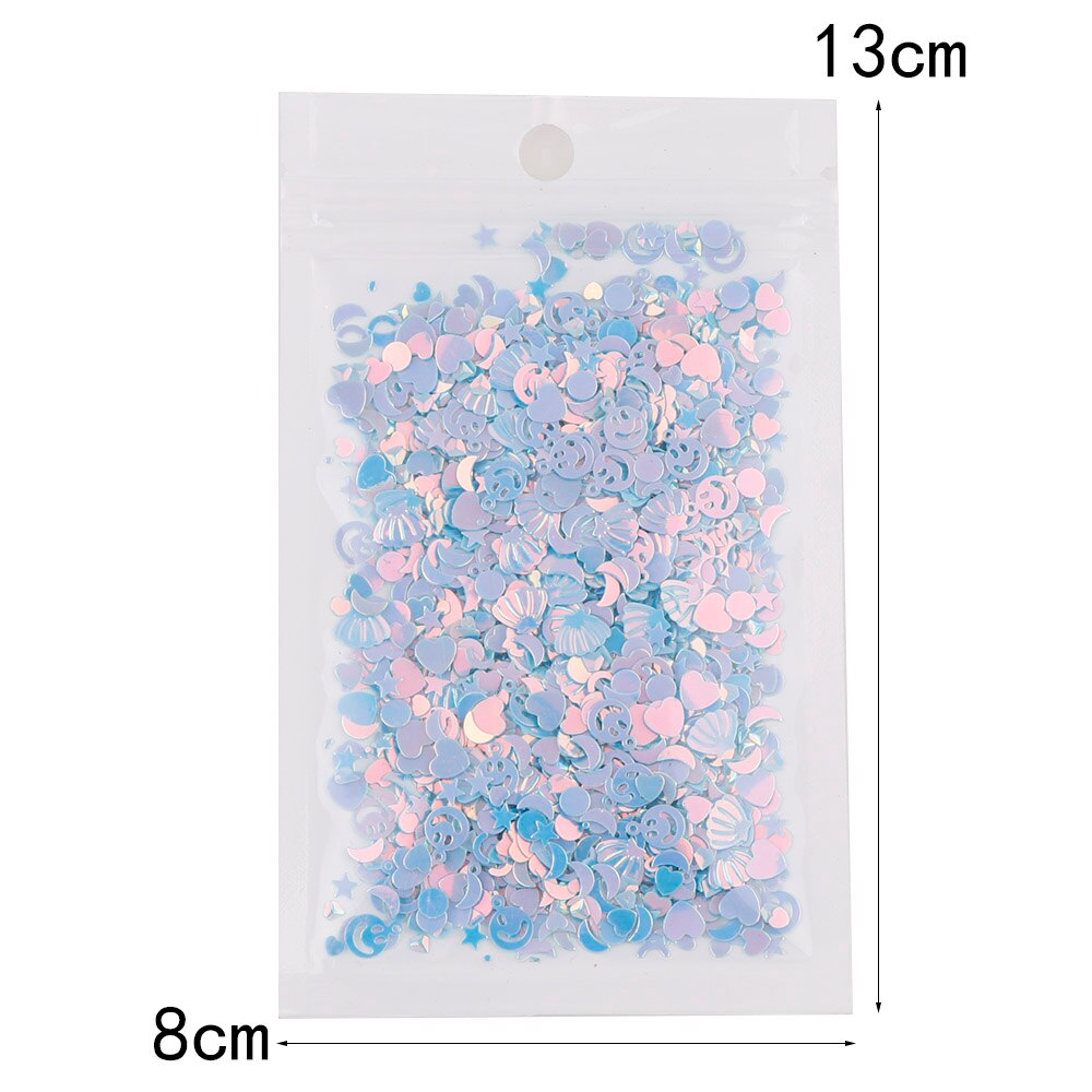 1 lot 10g Colorful Mix Shell Star Heart Moon Sequins Pieces Modeling UV Resin Epoxy Mold DIY Jewelry Filling For DIY Jewelry