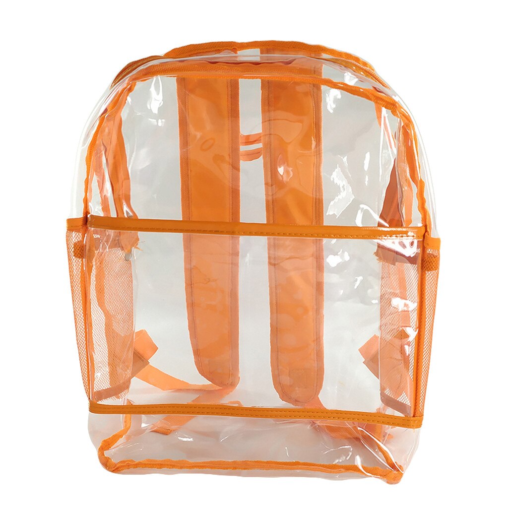 Aelglacial sac à dos Transparent PVC épaule étanche femmes adultes étudiants voir à travers Bookbag sac à dos ordinateur portable 606