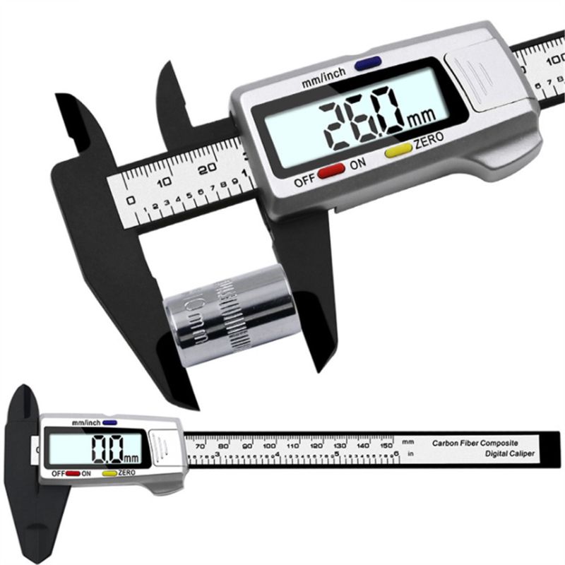Electronic Digital Caliper Stainless Steel Body with Large LCD Screen | 0 - 6 Inches | Inch/Fractions/Millimeter Conversion