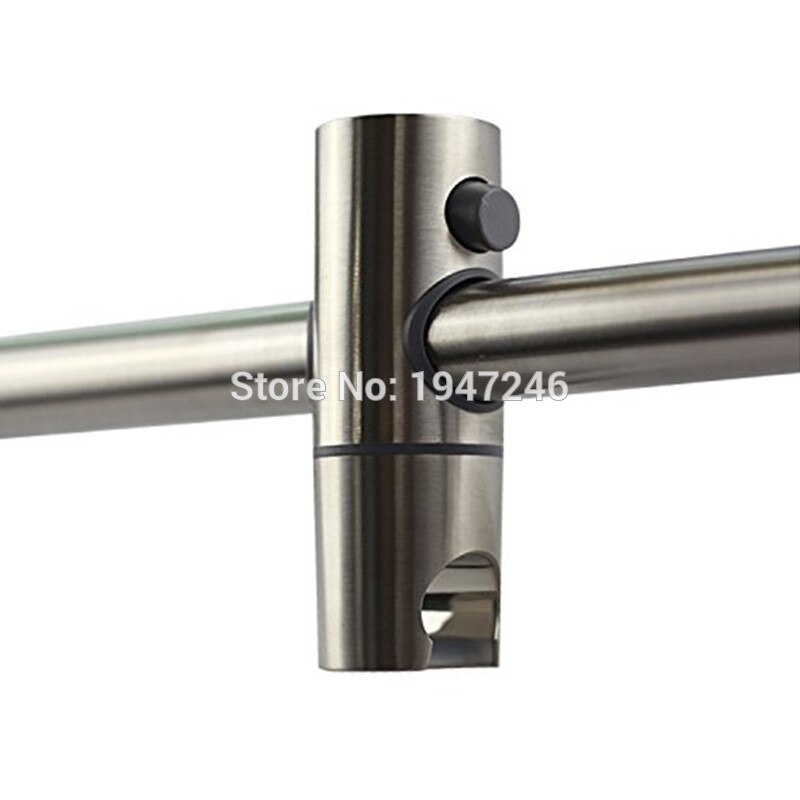 Premium MODERN Bathroom Slide Bar with Adjustable Shower Head Holder 26 Inches Round Mount made from 304 Stainless Steel