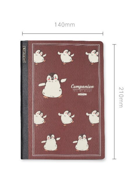 Happy Animal Portable A5 Grid Paper Book 64P Agenda Journal Supplies: B
