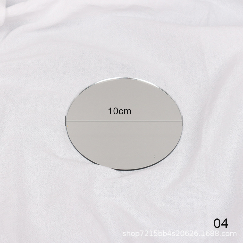 Acrylic Mirror Ins Photo Props Reflection Board Reflector Photography Props Shooting Background Home Ornaments Posing Props: Silvery-10cm