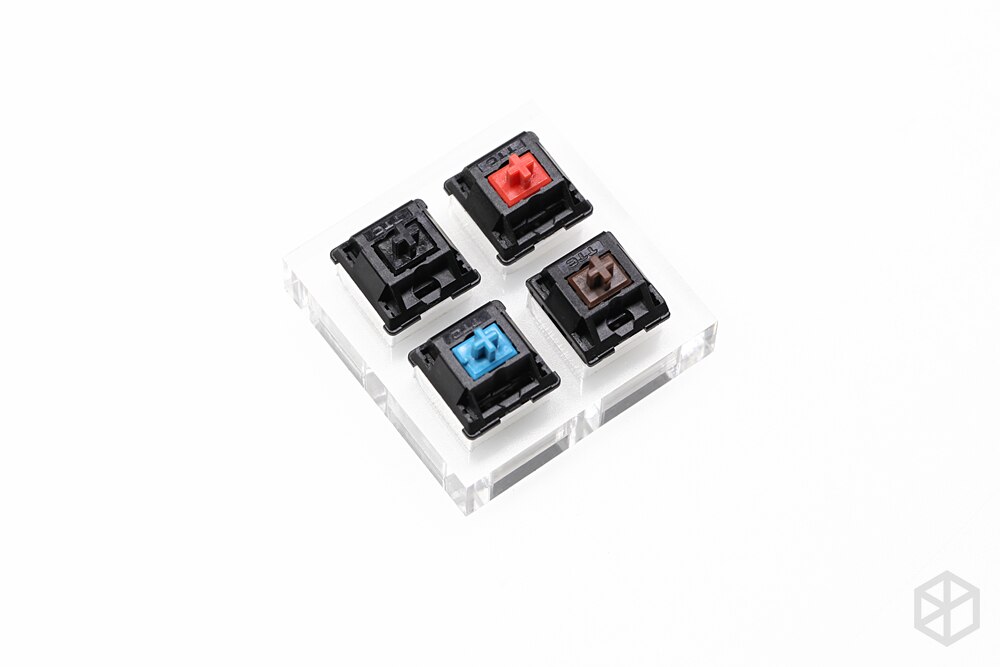 Przełącznik tester z akrylowa podstawa cherry kailh outemu ttc ysa greetech otm czerwony niebieski brązowy czarny zielony pomarańczowy rgb pro prędkość ciężka: AT TTC 4 switch