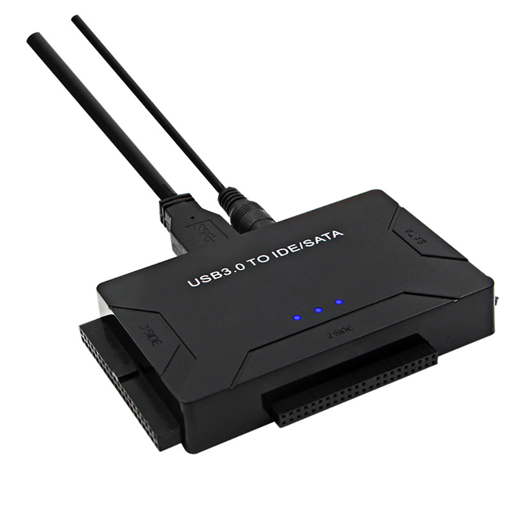 Adaptador de datos USB 3,0 a SATA IDE ATA para PC y portátil, controlador de disco duro HDD de 2,5 "y 3,5" con alimentación externa, convertidor SSD HDD