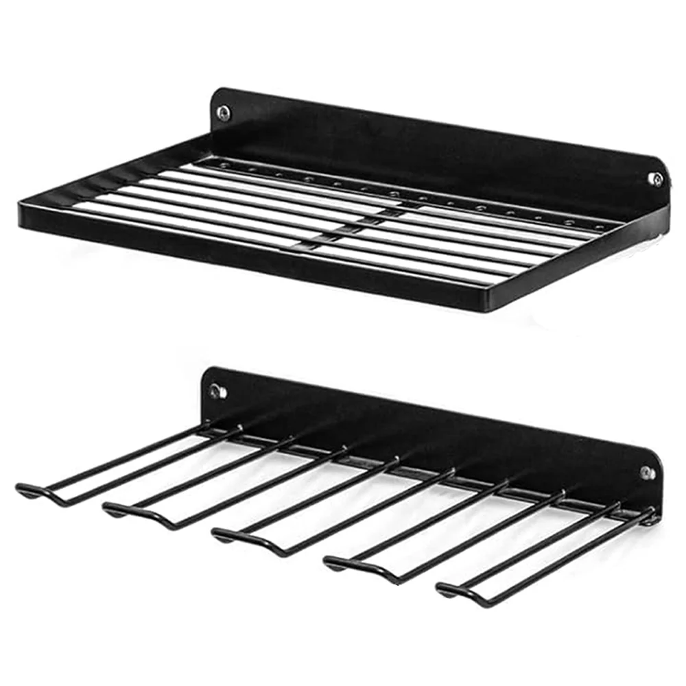 Soporte de montaje en pared para herramientas eléctricas, tablero perforado de alta resistencia, juego de herramientas de almacenamiento de pared, estante de almacenamiento para destornillador y taladro para taller/garaje: Amarillo y negro