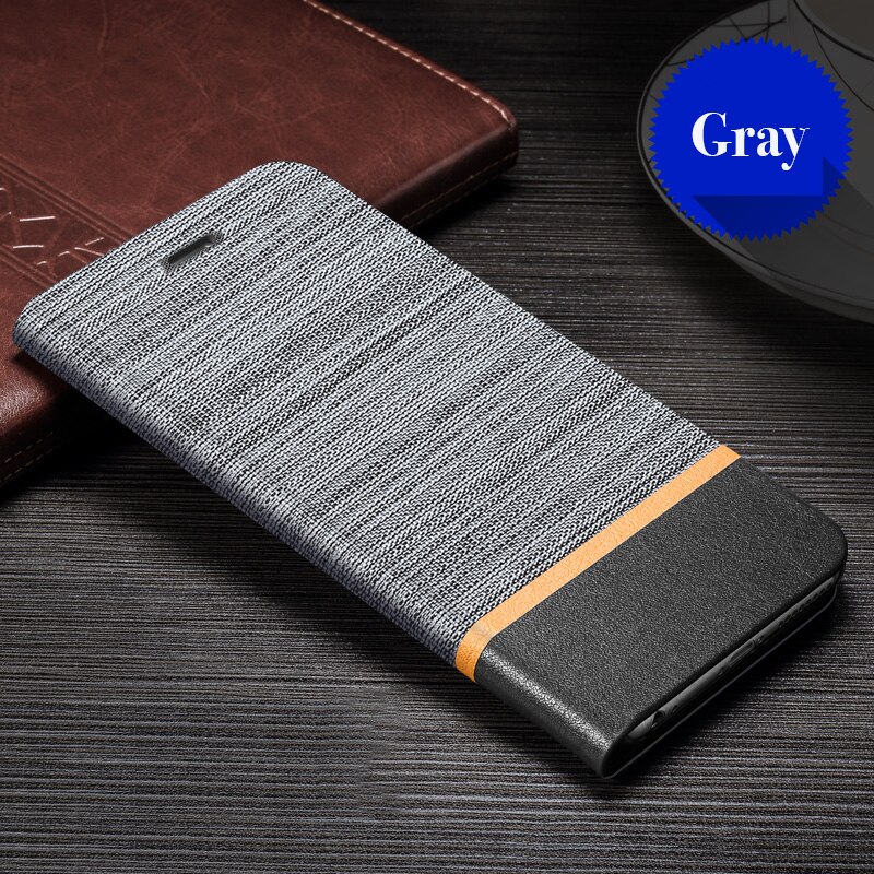 Voor huawei  p8 lite flip book case voor huawei honor 8 lite  p9 lite business leren case zachte tpu siliconen achterkant: Grijs