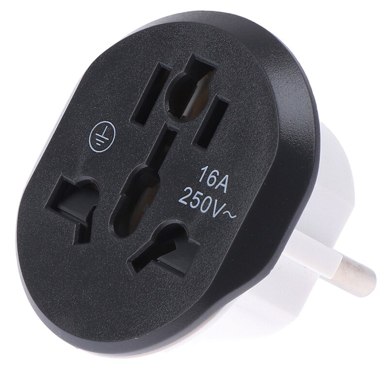 16A Euro converter Plug 2 Round Pin Socket AU US UK CN Plug To EU Wall Plug