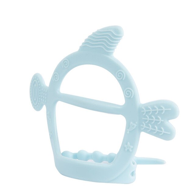 Baby Siliconen Wanten Tandjes Mitten Handschoen Geluid Anti-bite Bijtring Peuter Chewable Verpleging Wanten Bijtring Duim Speelgoed: Teether