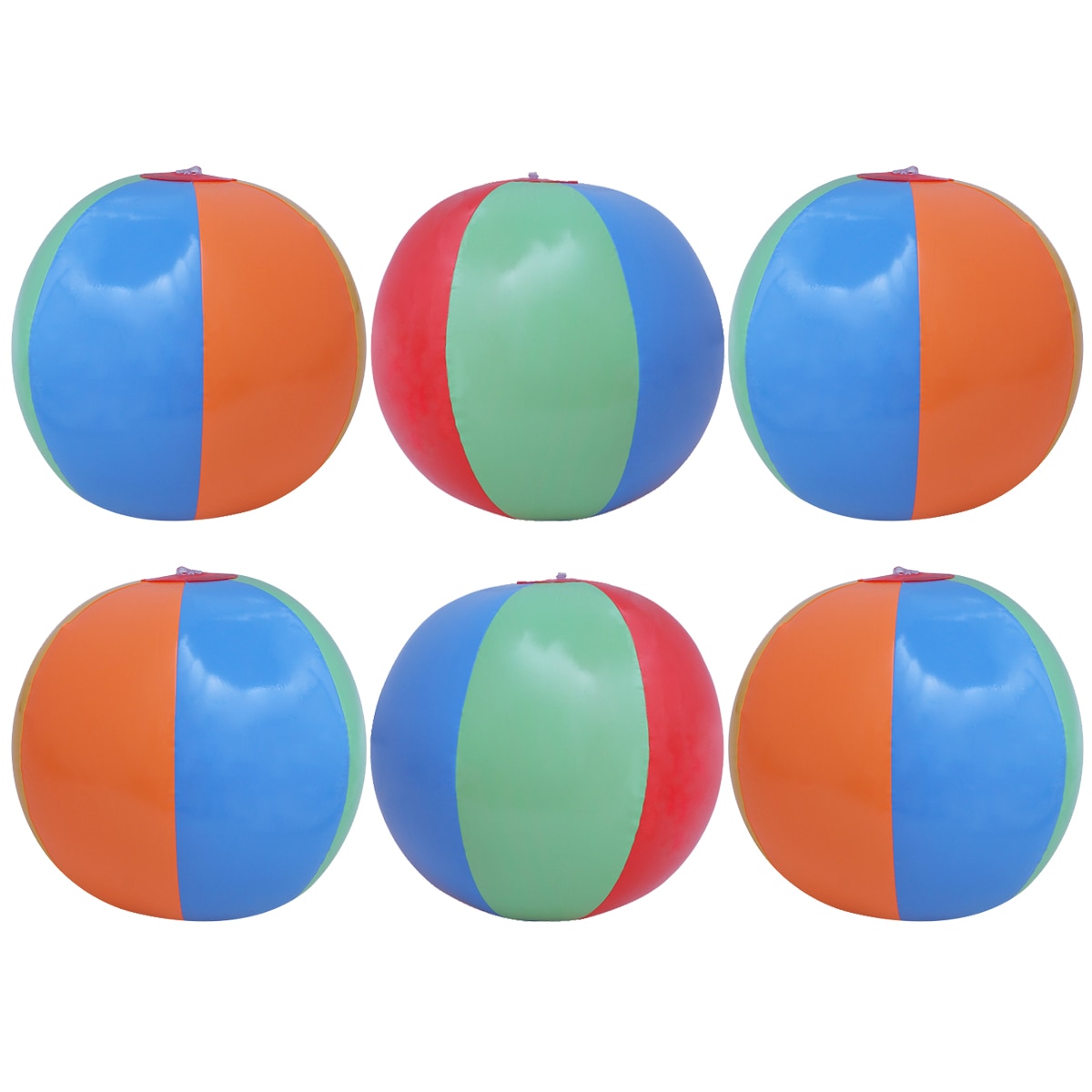 6pcs PVC Inflatable Beach Ball Six Color Inflatable Ocean Beach Ball Children Summer Bath Toy Ball (Random Color)