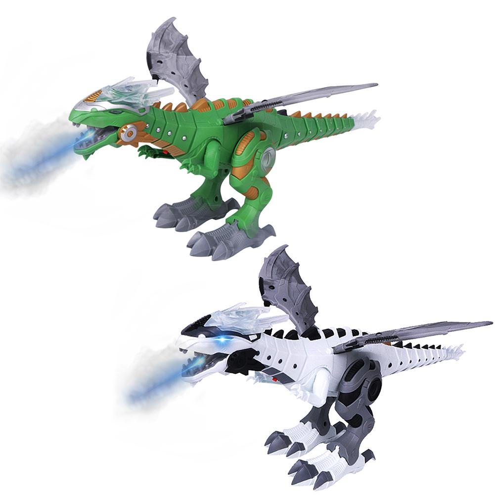 Elektriske dinosaurer børnelegetøj gå-spray gynge robotmodel med lys lyd