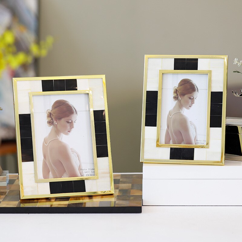 European Style Photo Frame Affordable Luxury Wedding Picture Frame Desktop Crafts Decoration Photo Storage Display: C / 7 inch